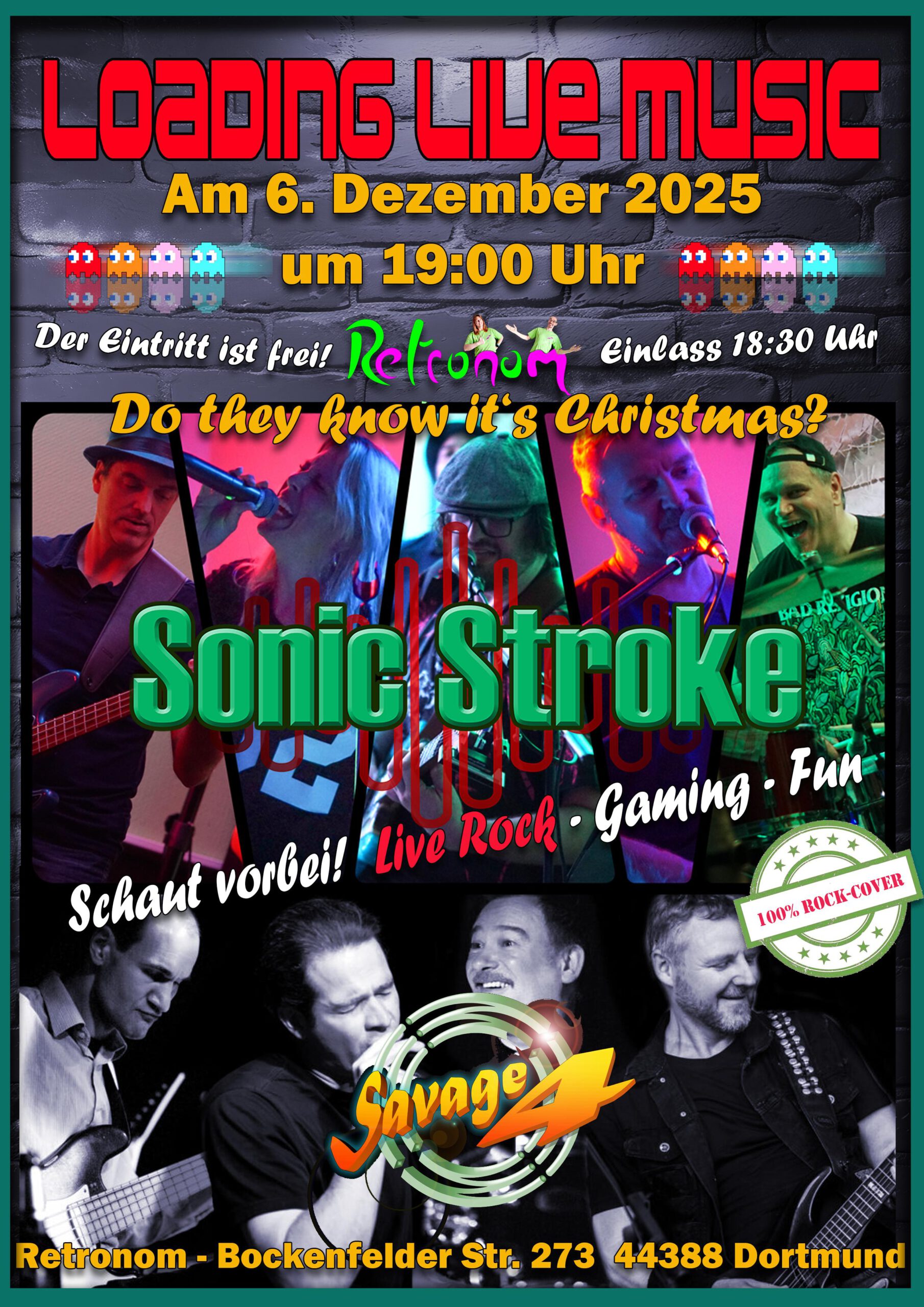 Mehr über den Artikel erfahren SAVAGE4 Live am 06.12.2025 im RETRONOM Dortmund